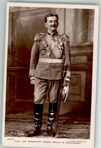 Prinz Danilo of Montenegro Uniform mit Orden Rotary Photo