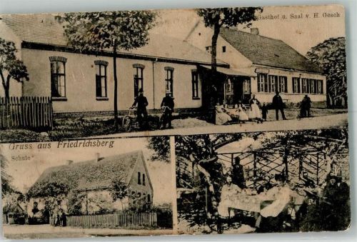 23611 W2409 Friedrichsberg - Schule Gasthaus Gesch Gartenwirtschaft Fahrräder