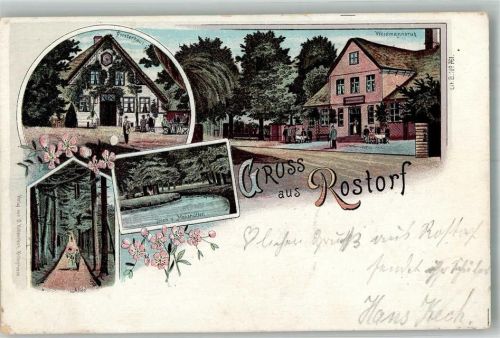 Rosdorf 1899 Försterhaus Waldallee Gasthaus Waidmannsruh