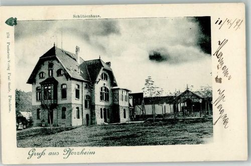 75172 W7530 Pforzheim 1899 - Gasthaus Schützenhaus