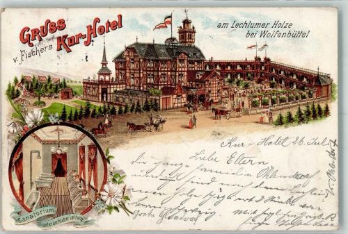 Wolfenbüttel 1896 Kurhotel Lechlumer Holze Sanatorium