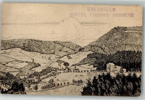 Bollendorf 1913 Hotel Waldvilla Barreau Ort lt. Stempel