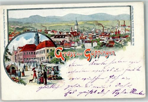 Göppingen 1899 Marktszene