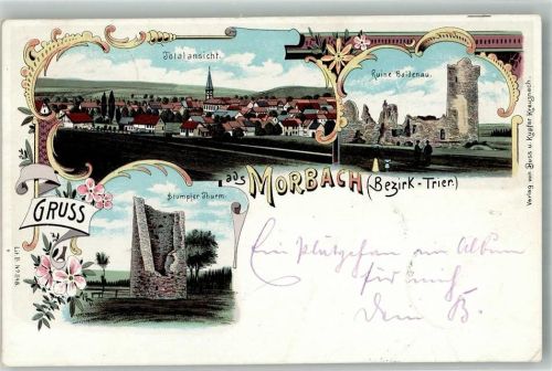 Morbach 1898 Stumpfer Turm Ruine Baldenau