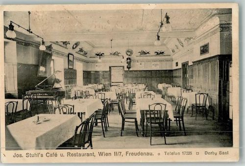 Wien 1913 Cafe Gasthaus Stuhl Freudenau