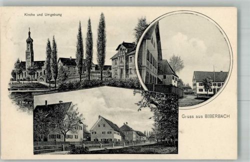 88400 W7950 Biberach an der Riß 1908 - Pfarrkirche St. Martin Dorfstrasse