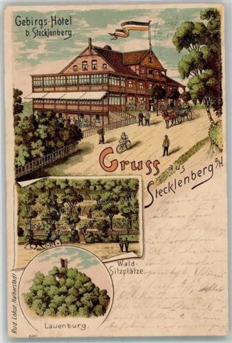Stecklenberg 1901 Lauenburg Gebirgs-Hotel Wald-Sitzplätze