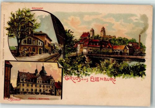 Eilenburg sign Spindler Erw. Bahnhof Markt Rathaus
