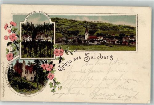 Sulzberg 1898 Jodbad Ruine Sulzberg