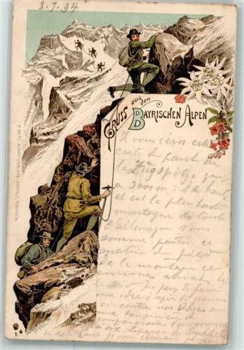 1894 Gruss aus den Bayer. Alpen