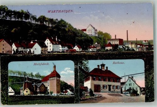 Warthausen 1914 Malzfabrik Rathaus