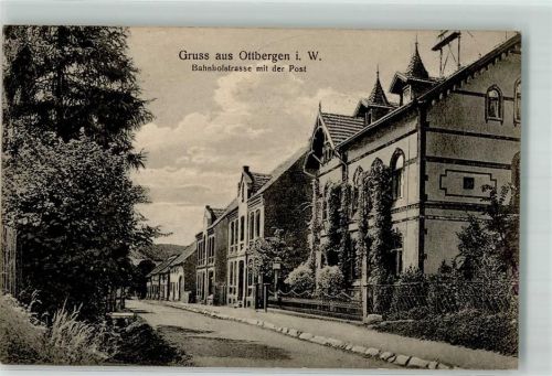 Ottbergen 1916 Bahnhofstraße Post Feldpost
