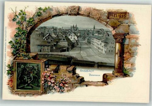 Ansbach Mauerblick Kachel Ansbacher Ortsstrasse