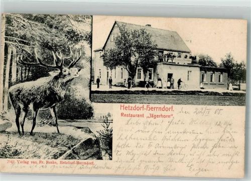 Herrndorf 1905 Gasthaus Jägerhorn Hirsch