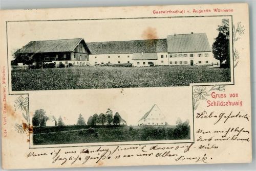 Schildschwaig 1907 Gasthaus Augustin Wörmann