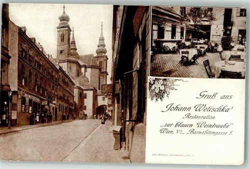 Wien 1915 Gasthaus zur blauen Weintraube Barnabitengasse 5