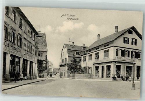 Nürtingen 1915 Kirchstrasse Cafe Müller