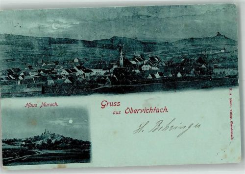 Oberviechtach 1899 Haus Murach Kirche St. Johannes der Täufer