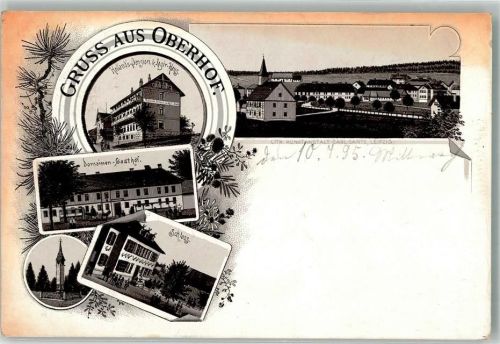 Oberhof 1895 Verläufer Druck um 1890 Schloß Pension Holland Domainen-Gasthaus