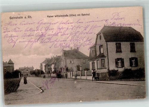 Gernsheim 1914 Kaiser Wilhelmstrasse Villen Bahnhof