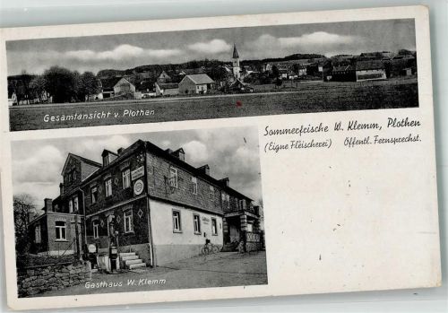 07907 O6551 Plothen - Gasthaus Klemm Fahrrad Tanksäule
