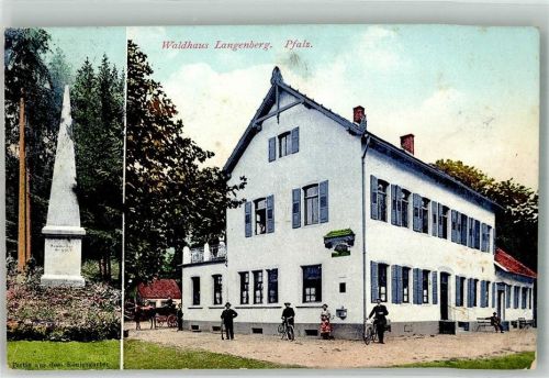 76744 W6729 Langenberg , Pfalz - Posthilfstelle Langenberg Waldhaus Langenberg Fahrräder Im Königsgarten