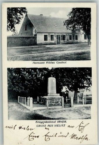 Vielitz Gasthaus Ribbes Kriegerdenkmal 1914/18