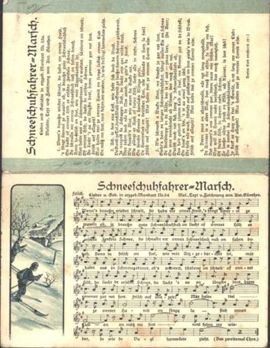 Schneeschuhfahrer Marsch