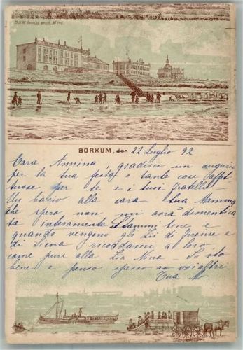 Borkum 1892 Raddampfer
