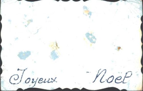 Joyeux Noel, AK von 1908, Ränder geschwungen