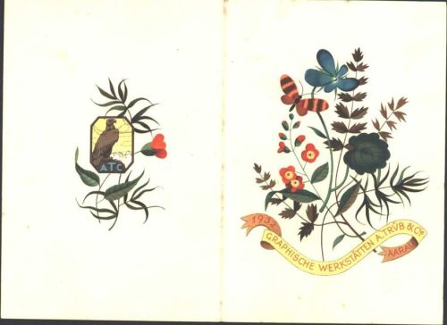 Aarau Kalender Graphische Werkstätten ATC A. Trüb 1932