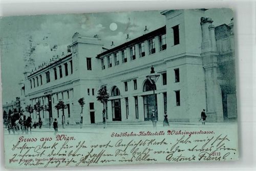 Wien 1901 Bahnhof Stadtbahn-haltestelle Währingerstrasse