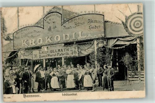 Hannover 1903 Schützenfest Hannover Festgelände Festzelt Das Krokodil Besucher