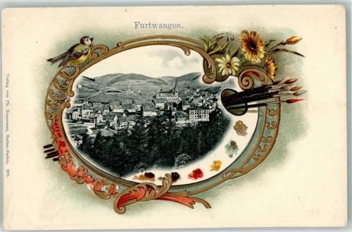 Furtwangen 1902 Farbpalette Pinsel Singvogel Furtwangen