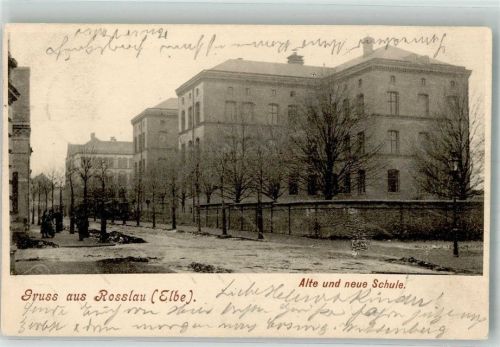 Roßlau 1901 Alte und neue Schule