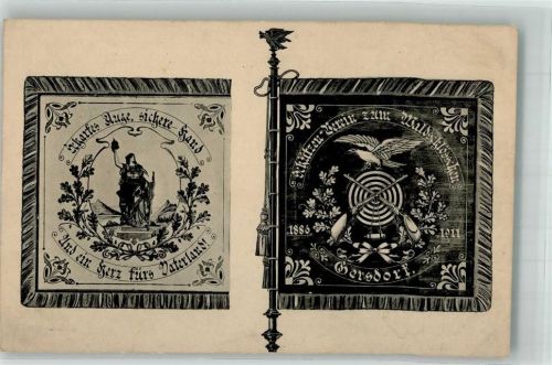 Gersdorf Fahnenweihe 1911 Schützenverein zum Waldschlößchen