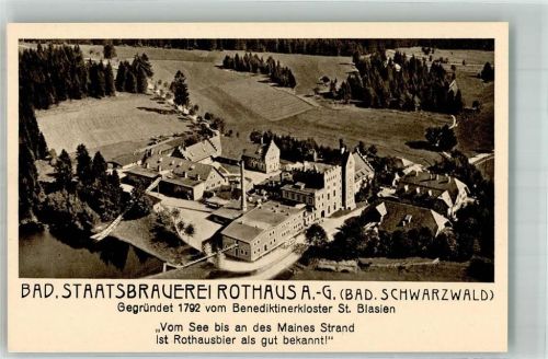St. Blasien Fliegeraufnahme Bad. Staatsbrauerei Rothaus AG