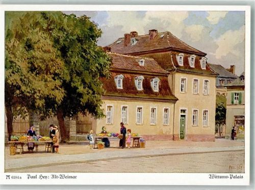 Weimar Wittums Palais Marktszene Ackermann 6184a