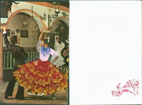Flamenco Stickerei und Spitze echt