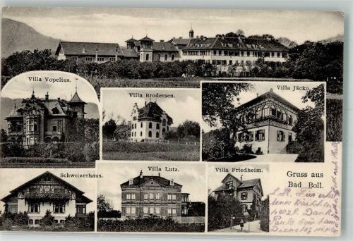 Bad Boll 1915 Schweizerhaus Villa Vopelius Villa Lutz Villa Friedheim Villa Jäck