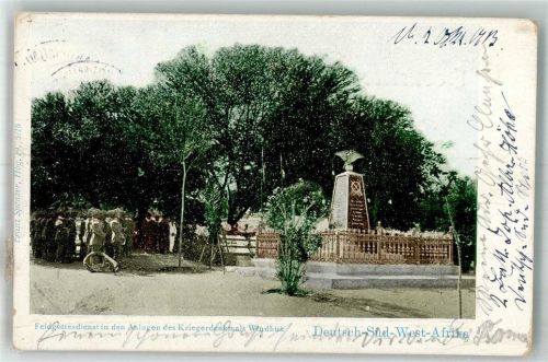 1913 Feldgottesdienst in Windhuk Kriegerdenkmal