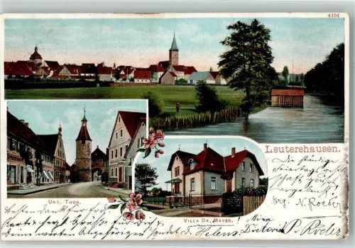 Leutershausen 1903 Unteres Tor Villa Dr. Mayer