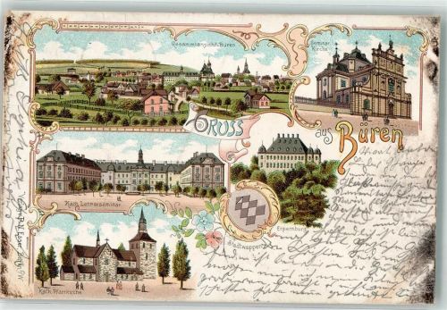 Büren 1899 Seminar-Kirche Kath. Lehrerseminar Erpernburg