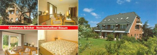 Büsum Gästehaus Bröcker Innen- und Aussenansicht Klappkarte