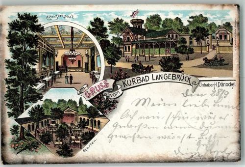 Langebrück 1896 Kurbad Langebrück Garten Konzertsaal