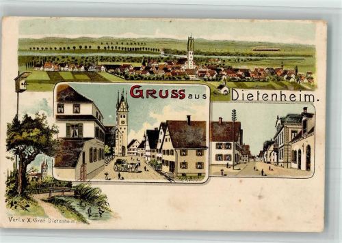 Dietenheim 1911 Lithographie