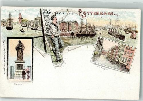 Rotterdam Denkmal Erasmus Hafen Seemann