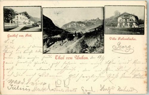 Unken 1900 Gasthaus zur Post Villa Fahrmbacher