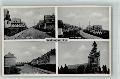 Meißen Neue Siedlung Herbert-Norkus-Strasse Trinitatiskirche
