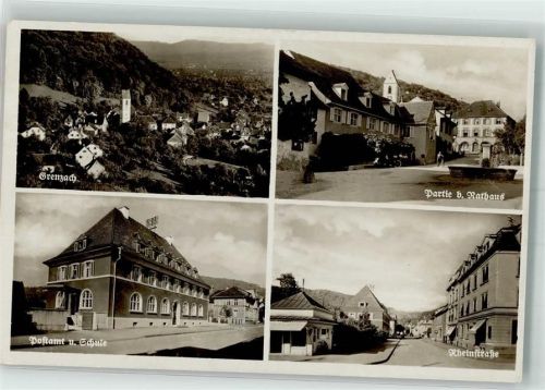 Grenzach Rathaus Marktbrunnen Postamt Rheinstraße